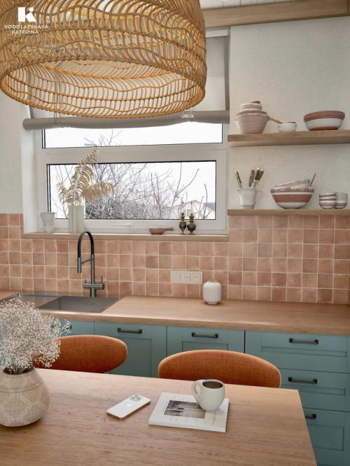 Дизайн интерьера кухни в частном доме. 01