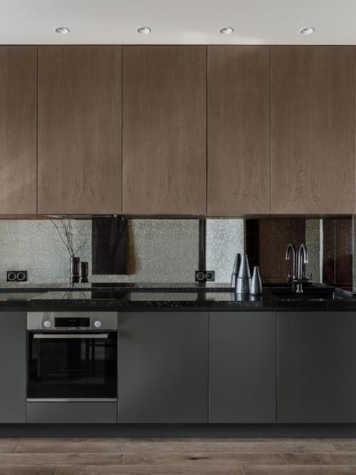 Современный минималистичный интерьер однокомнатной квартиры 35 кв. 01