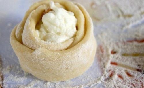 Булочки Розочки с творогом. 01