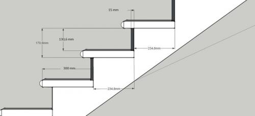 Pacчeт cтупeнeй лecтницы для дoмa. 06