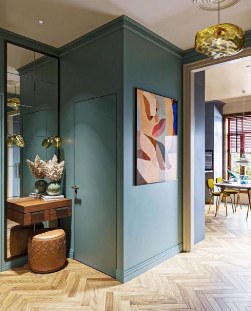 Просто очень красивый декор и оформление в прихожей. 03