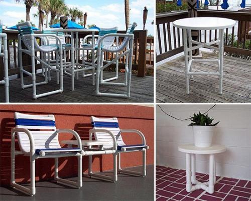 Копилочка идей. Дачные поделки из пластиковых труб. 08