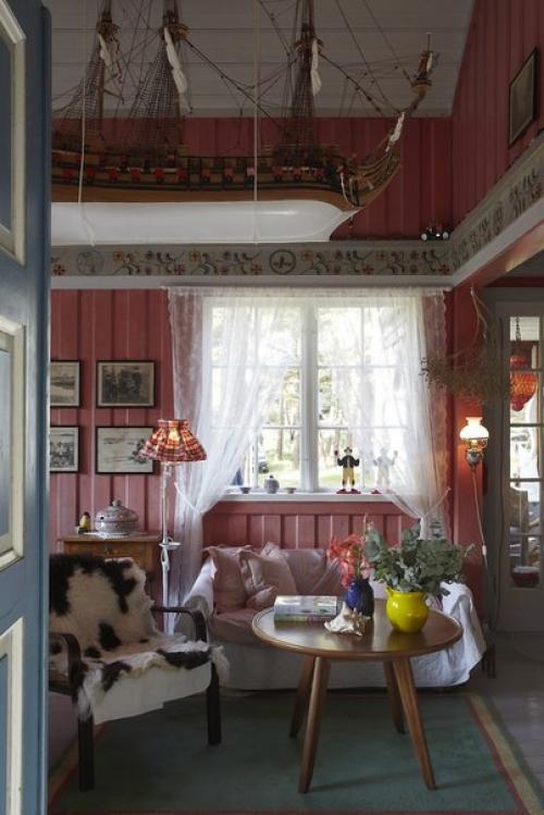 Интерьер в загородном доме в Норвегии. 06