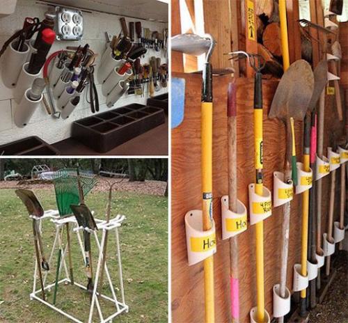 Копилочка идей. Дачные поделки из пластиковых труб. 09