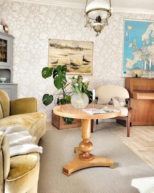 Винтажные штрихи в красивом скандинавском доме. 01