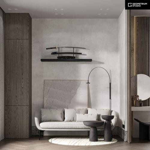 Интерьерспальни.  Дизайн спальни для семейной пары, в квартире - 113, 15 кв. 03