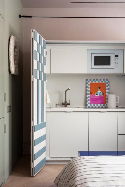 Дизайн маленькой квартиры - студии 21 м 2 в ЖК большое путилково в мо. 04