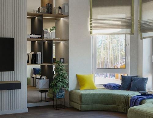 Проект интерьеров дома с эркером. 04