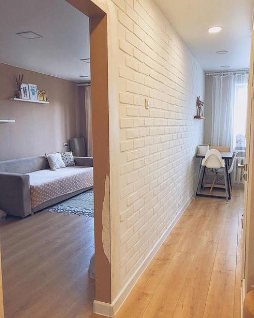 Интерьер квартиры хрущевки в скандинавском стиле. 02