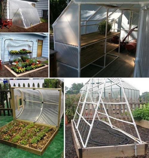 Копилочка идей. Дачные поделки из пластиковых труб. 01