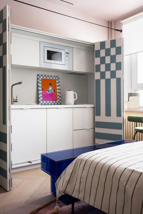 Дизайн маленькой квартиры - студии 21 м 2 в ЖК большое путилково в мо. 03