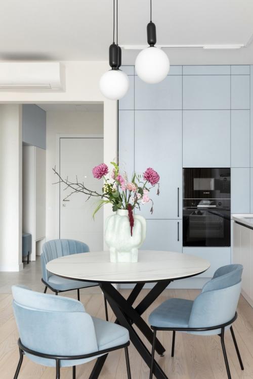 Нежный интерьер однокомнатной квартиры 53 м 2 в Москве. 03