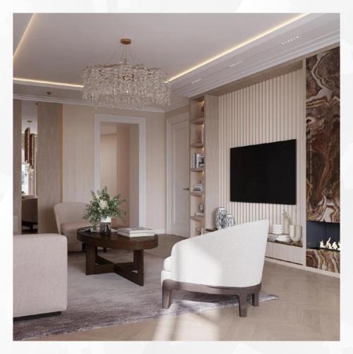 Гостиная комната в классическом стиле. 04