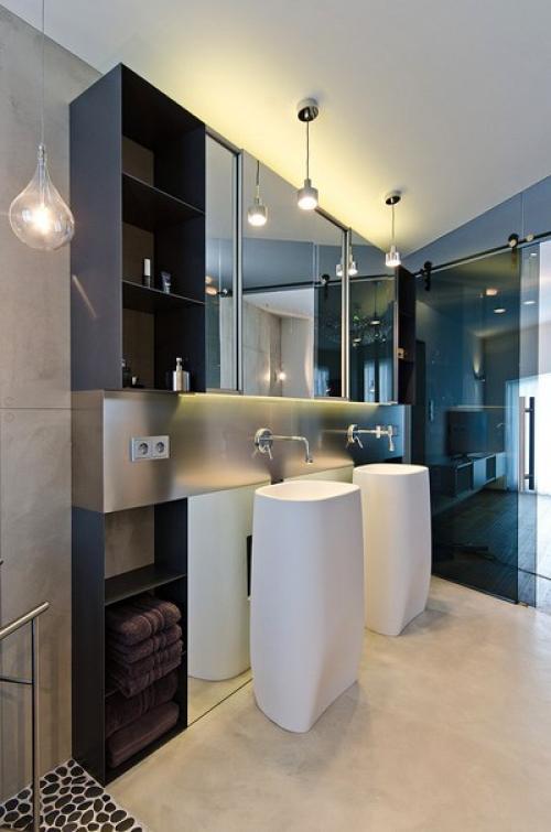 Бетонный интерьер дома в Чехии. 06