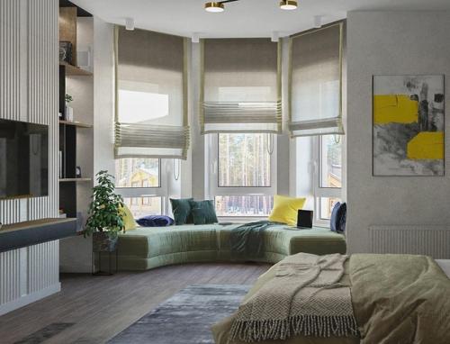 Проект интерьеров дома с эркером. 03