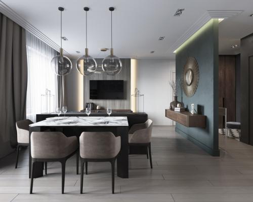 Вдохновляющий проект кухни - гостиной. 01