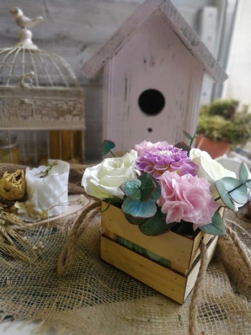 Интерьерный букет из цветов ручной работы из фоамирана, прекрасно дополнит и украсит интерьер столовой, гостинной или спальни. 01