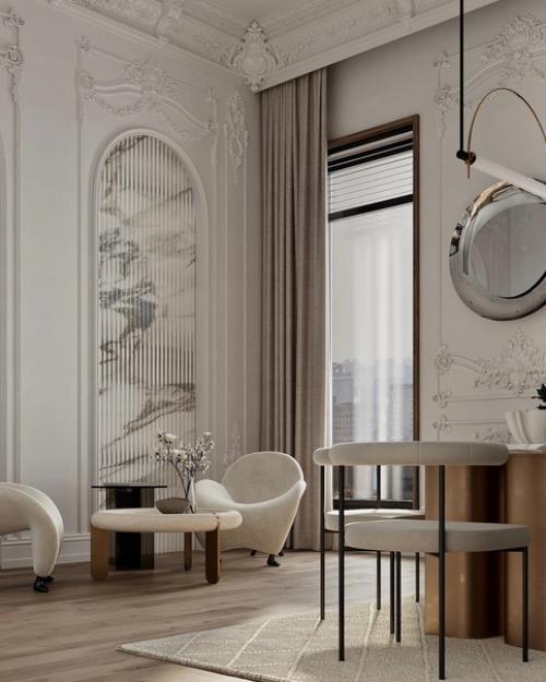 Мы хотим с вами поделиться невероятным интерьером кухни - гостиной 33 кв. 02