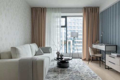 Нежный интерьер однокомнатной квартиры 53 м 2 в Москве. 02