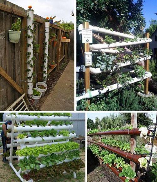 Копилочка идей. Дачные поделки из пластиковых труб. 03