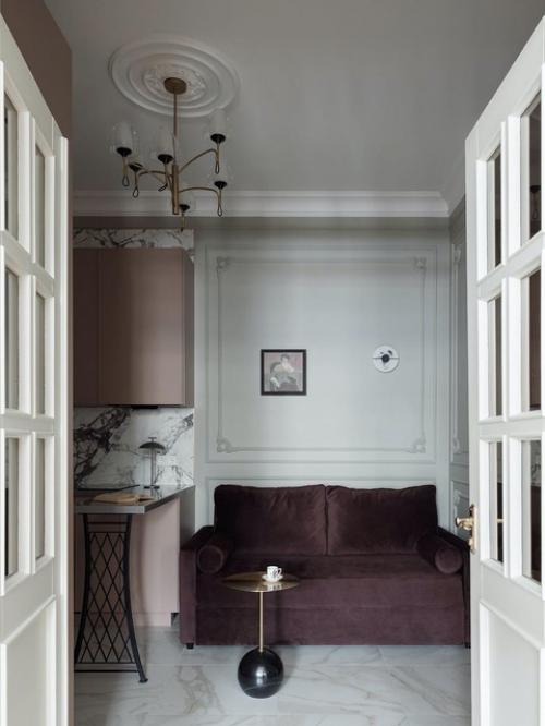 Реализованный интерьер квартиры, площадью 42 кв. 03