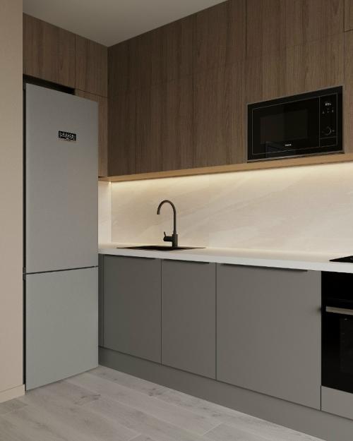 Проект однокомнатной квартиры 38 м 2 в ЖК чистое небо в Санкт-петербурге. 02