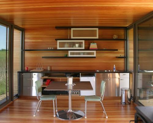 Разработанный Alchemy Architects для скрипачки оркестра миннесоты и ее семьи, дом расположенный недалеко от озера пепин, штат миннесота. 03