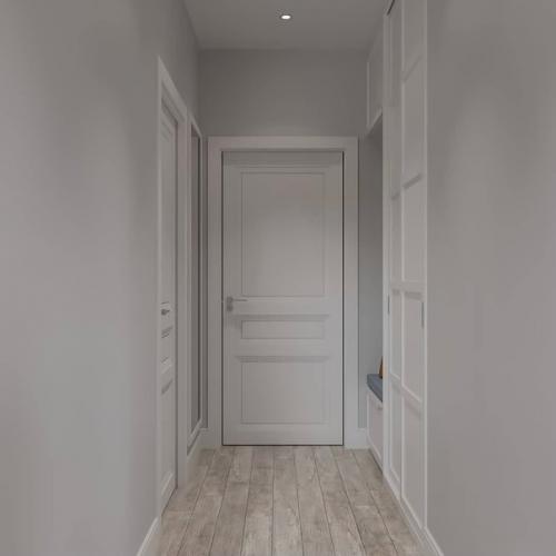 Лаконичный интерьер квартиры со спокойной цветовой гаммой. 09