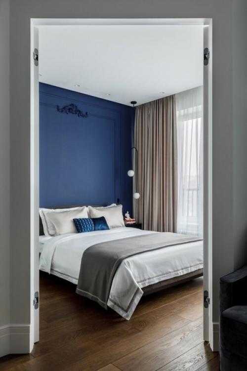 Французская будуарная планировка двухкомнатной квартиры (50 кв. 02