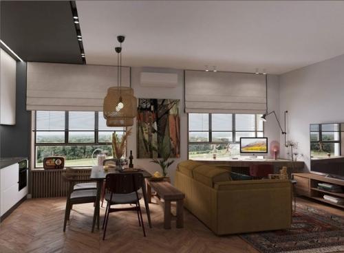 Небанальный проект двушки в стиле бохо. 02