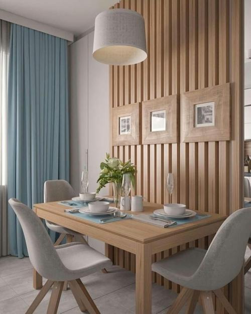 В проектах множества современных квартир и домов можно встретить декоративные рейки в интерьере. 07