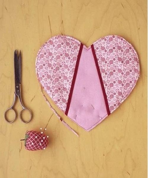 Прихватка в форме сердца. 04