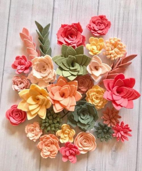 Цветы из фетра. 03