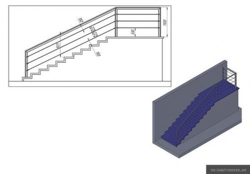 Выбор ограждения для прямой лестницы. 04