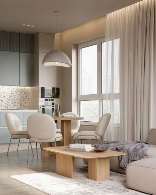 Кухня - гостиная площадью 25 м 2. что в этом интерьере вам понравилось, а что изменили бы для себя? 05