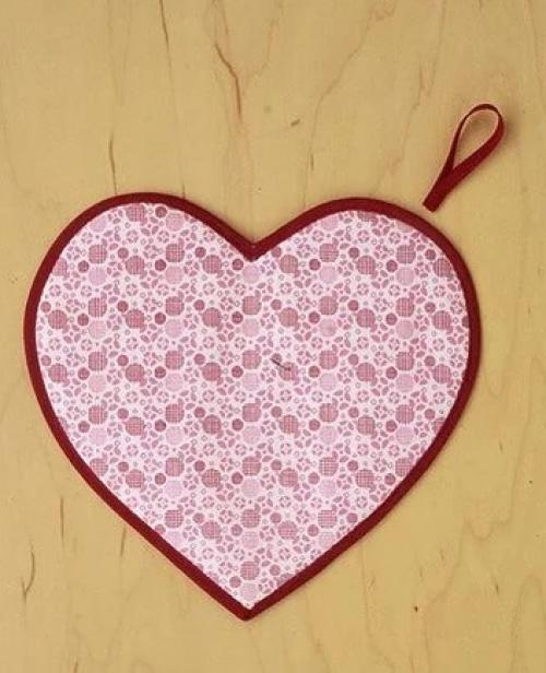 Прихватка в форме сердца. 06