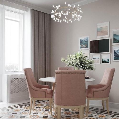 Проект обустройства кухни в нежных тонах. 02