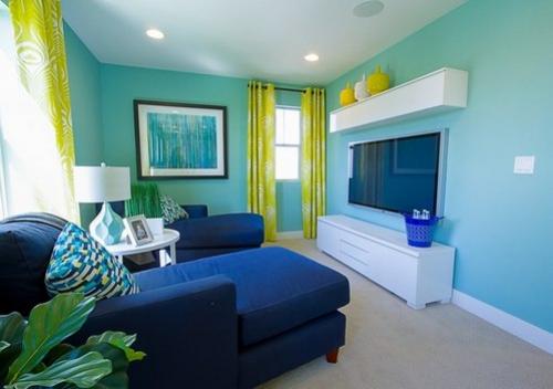 Сочетание бирюзового цвета в интерьере? 08