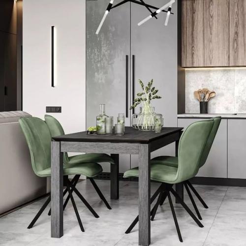 Серый - это комфортный цвет, говорим мы глядя на этот лаконичный дизайн интерьера кухни - гостиной площадью 22 кв. 02