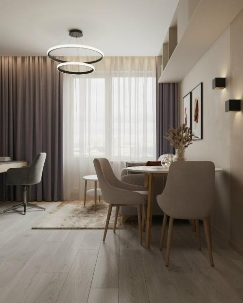 Проект однокомнатной квартиры 38 м 2 в ЖК чистое небо в Санкт-петербурге. 04