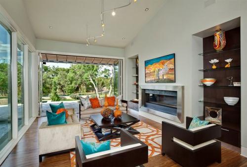 Сочетание бирюзового цвета в интерьере? 07