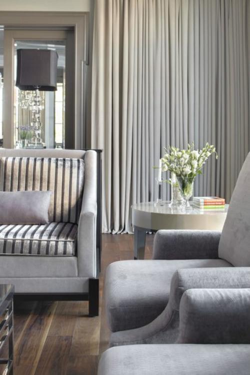 Роскошный интерьер гостиной выполненный в стиле современной классики с элементами арт - деко. 07