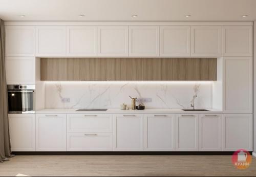 Красивый эклектичный интерьер кухни - гостиной. 02