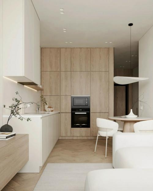 Светлый проект 1-комнатной квартиры 40, 8 м 2 в ЖК Headliner в Москве. 03