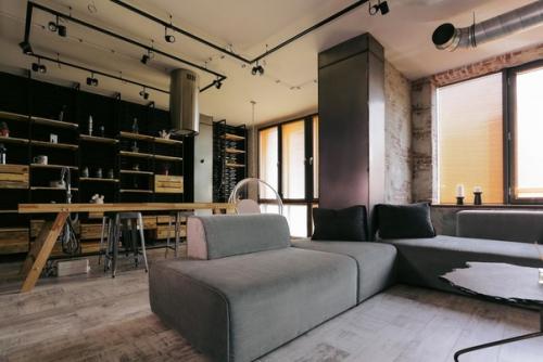 Квартира в стиле лофт площадью 59 кв. 01