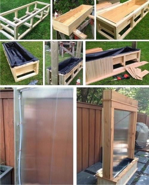 Водопад по стеклу на даче своими руками. 01