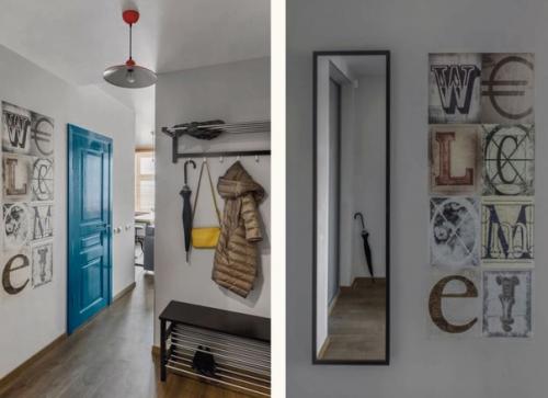 Современный, средне - бюджетный интерьер квартиры - студии площадью 33 кв. 08