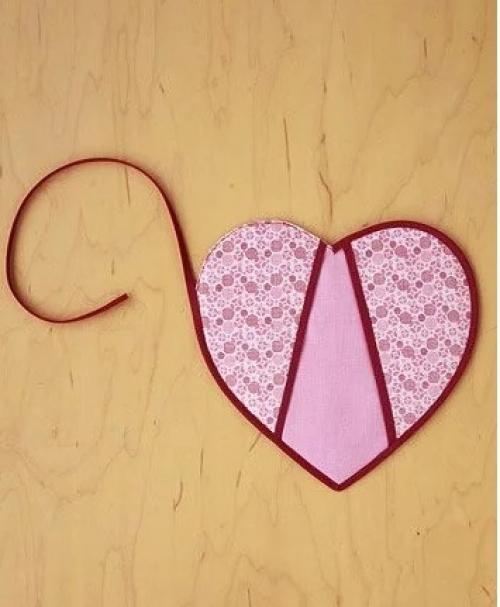 Прихватка в форме сердца. 05