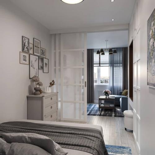 Лаконичный интерьер квартиры со спокойной цветовой гаммой. 05