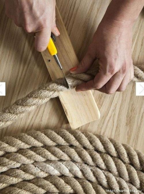 Стильные коврики из веревки. 03